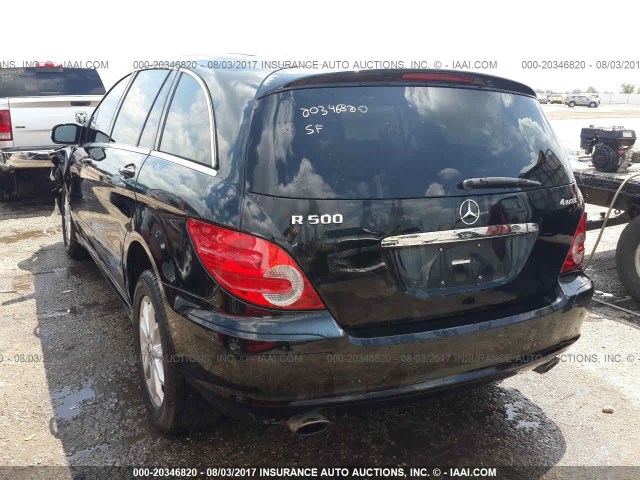 4JGCB75EX7A045757 - 2007 MERCEDES-BENZ R 500 BLACK photo 3