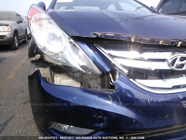 5NPEC4AC5BH028007 - 2011 HYUNDAI SONATA SE/LIMITED BLUE photo 6