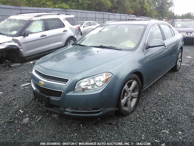 1G1ZJ57B394160137 - 2009 CHEVROLET MALIBU 2LT GREEN photo 2