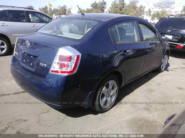 3N1AB61E37L720212 - 2007 NISSAN SENTRA 2.0/2.0S/2.0SL BLUE photo 4