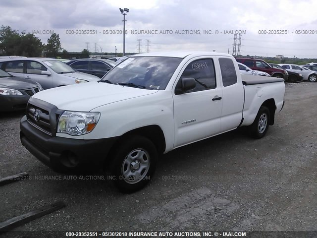 5TETX22N09Z649288 - 2009 TOYOTA TACOMA ACCESS CAB WHITE photo 2