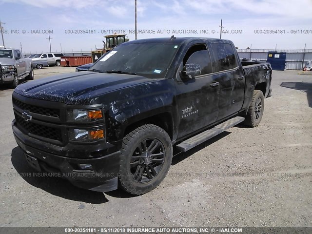 3GCPCREC1EG102147 - 2014 CHEVROLET SILVERADO C1500 LT BLACK photo 2