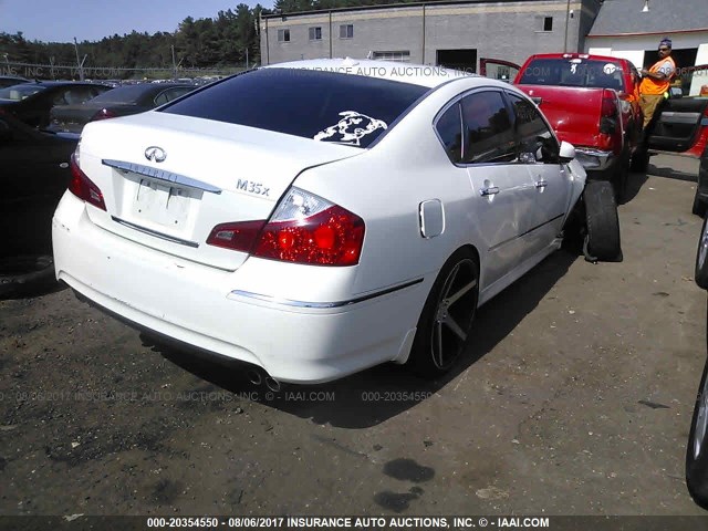 JNKCY01F29M850953 - 2009 INFINITI M35 SPORT WHITE photo 4