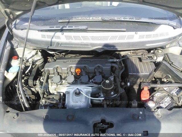 2HGFG12908H557913 - 2008 HONDA CIVIC EXL GRAY photo 10