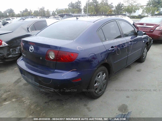 JM1BK12F441191500 - 2004 MAZDA 3 I BLUE photo 4