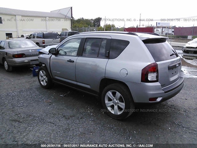 1C4NJCBB0FD372796 - 2015 JEEP COMPASS SPORT SILVER photo 3