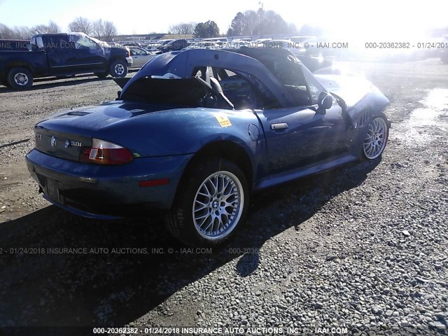 WBACN53401LJ57924 - 2001 BMW Z3 3.0 BLUE photo 4