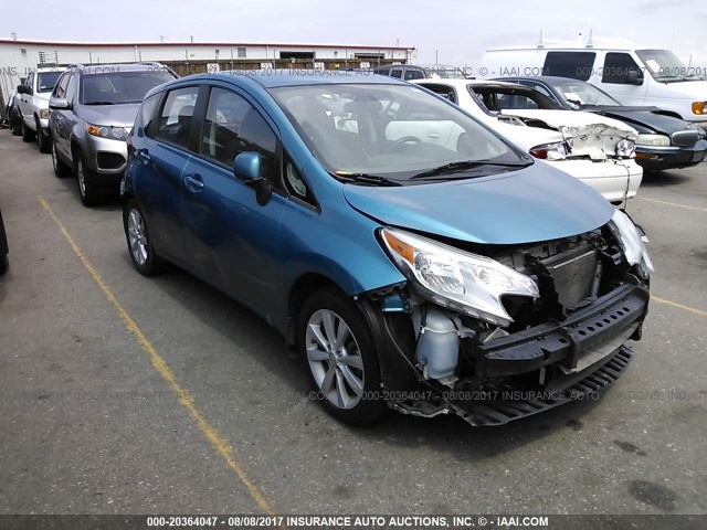 3N1CE2CP6EL373480 - 2014 NISSAN VERSA NOTE S/S PLUS/SV/SL BLUE photo 1