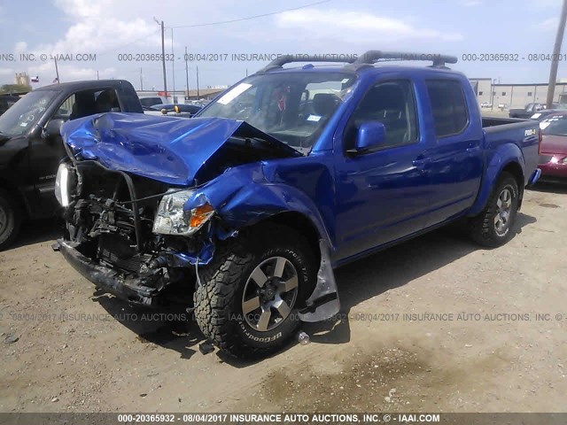 1N6AD0EV2DN744962 - 2013 NISSAN FRONTIER S/SV/SL/PRO-4X BLUE photo 2