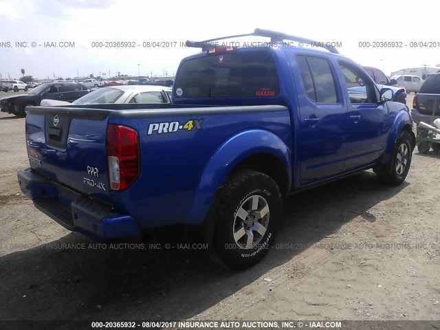 1N6AD0EV2DN744962 - 2013 NISSAN FRONTIER S/SV/SL/PRO-4X BLUE photo 4