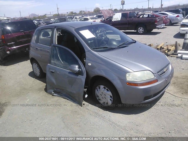 KL1TD66696B639823 - 2006 CHEVROLET AVEO LS GRAY photo 1