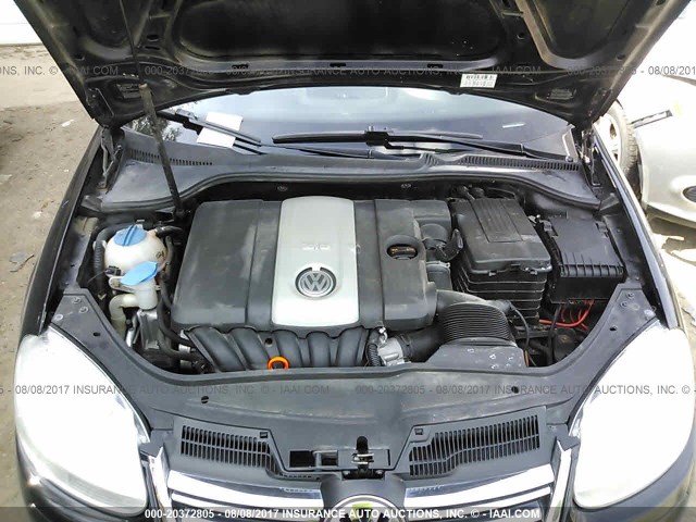 3VWEF71K17M201844 - 2007 VOLKSWAGEN JETTA WOLFSBURG 黑色 照片 10
