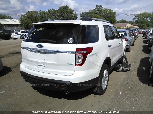 1FM5K8D83EGA59553 - 2014 FORD EXPLORER XLT WHITE photo 4