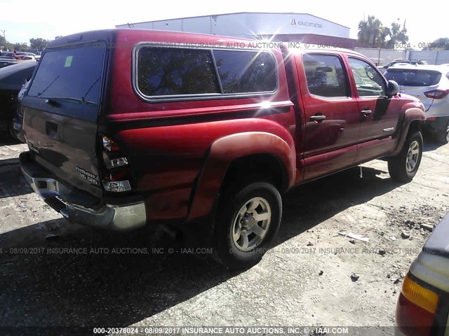 3TMJU62N56M022313 - 2006 TOYOTA TACOMA DOUBLE CAB PRERUNNER RED photo 4