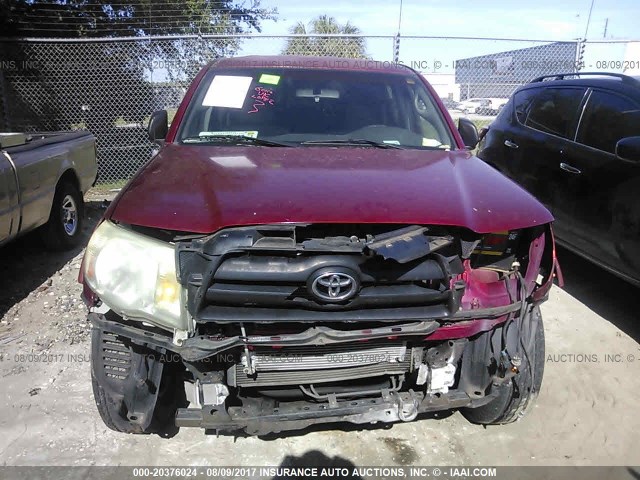 3TMJU62N56M022313 - 2006 TOYOTA TACOMA DOUBLE CAB PRERUNNER RED photo 6