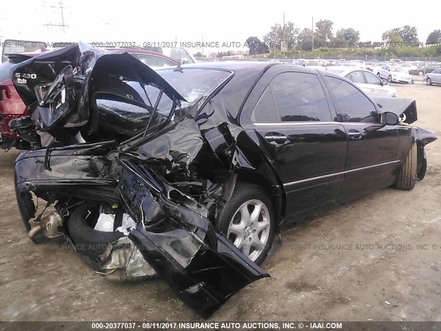 WDBNG83J36A466852 - 2006 MERCEDES-BENZ S 430 4MATIC BLACK photo 4
