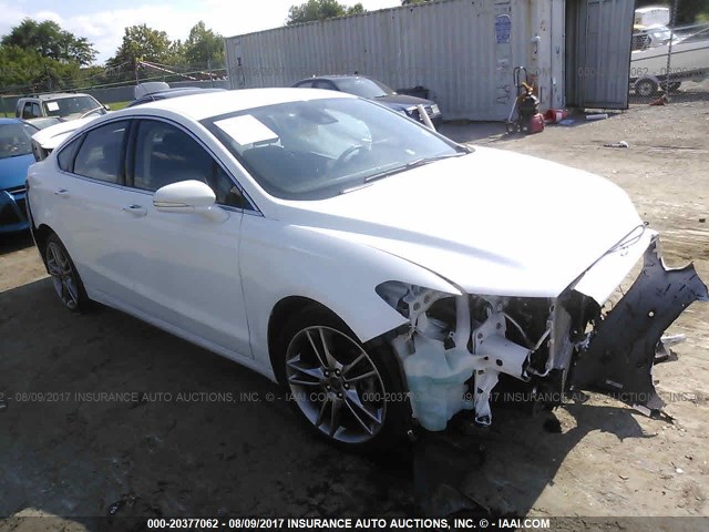 3FA6P0K98ER288607 - 2014 FORD FUSION TITANIUM WHITE photo 1