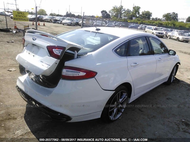 3FA6P0K98ER288607 - 2014 FORD FUSION TITANIUM WHITE photo 4