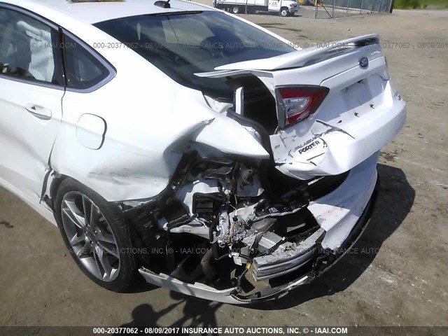 3FA6P0K98ER288607 - 2014 FORD FUSION TITANIUM WHITE photo 6