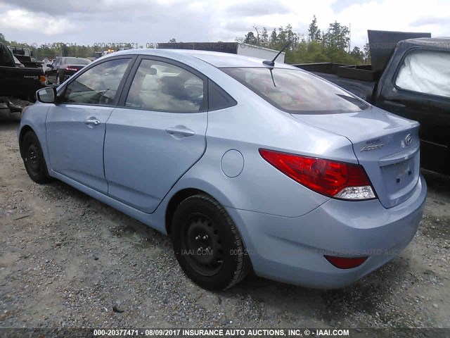 KMHCT4AE6CU158292 - 2012 HYUNDAI ACCENT GLS/GS BLUE photo 3