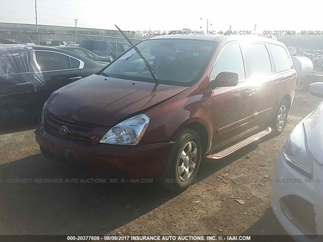 KNDMB233186224366 - 2008 KIA SEDONA EX/LX RED photo 2