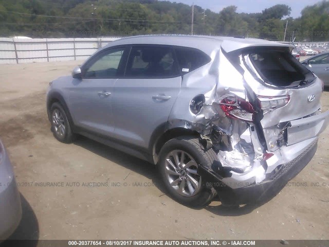 KM8J33A44HU274350 - 2017 HYUNDAI TUCSON LIMITED/SPORT AND ECO/SE SILVER photo 3