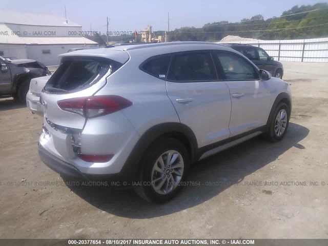 KM8J33A44HU274350 - 2017 HYUNDAI TUCSON LIMITED/SPORT AND ECO/SE SILVER photo 4