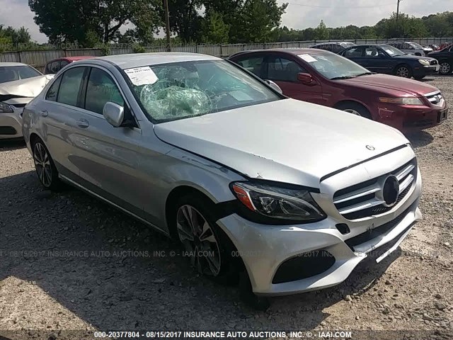 55SWF4KBXFU095433 - 2015 MERCEDES-BENZ C 300 4MATIC SILVER photo 1