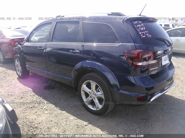 3C4PDCGBXHT559503 - 2017 DODGE JOURNEY CROSSROAD BLUE photo 3