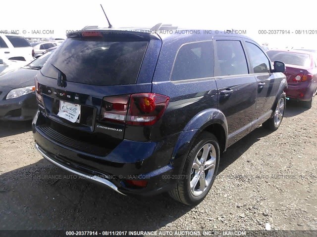 3C4PDCGBXHT559503 - 2017 DODGE JOURNEY CROSSROAD BLUE photo 4