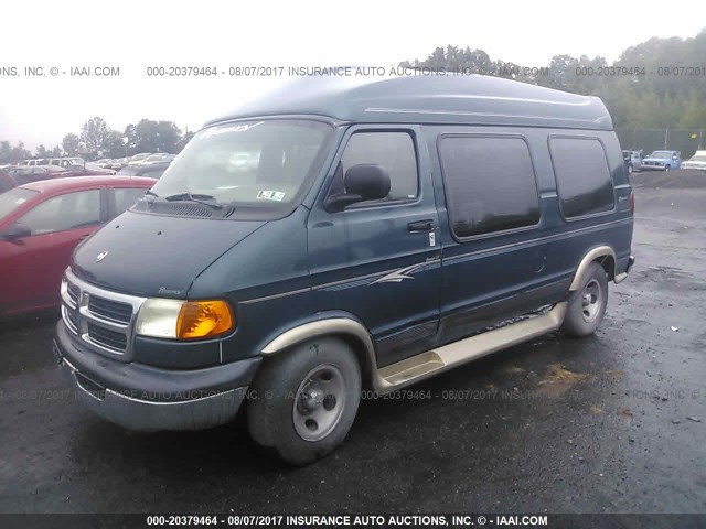 2B6HB11Y92K136298 - 2002 DODGE RAM VAN B1500 Light Blue photo 2