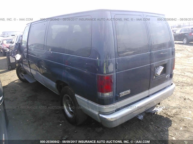 1FMNE11L87DA00106 - 2007 FORD ECONOLINE E150 WAGON BLUE photo 3