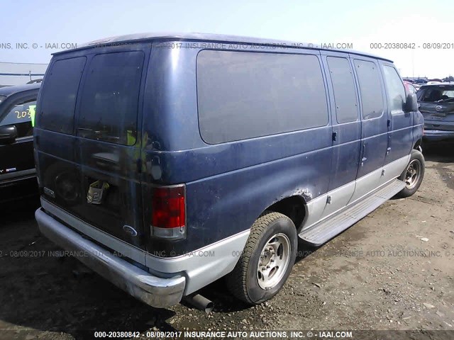 1FMNE11L87DA00106 - 2007 FORD ECONOLINE E150 WAGON BLUE photo 4