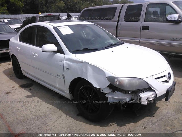 JM1BK323X81169704 - 2008 MAZDA 3 S WHITE photo 1