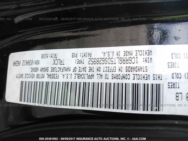 1C6RR6LT5DS628952 - 2013 RAM 1500 SLT BLACK photo 9