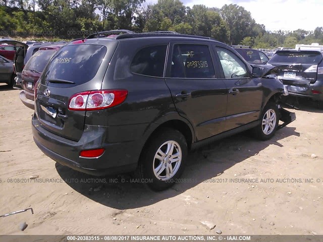 5XYZG3AB0CG139970 - 2012 HYUNDAI SANTA FE GLS GRAY photo 4