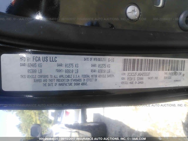 2C3CDZFJ0GH255537 - 2016 DODGE CHALLENGER R/T SCAT PACK BLACK photo 9