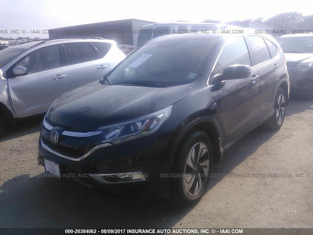 5J6RM4H91GL027877 - 2016 HONDA CR-V TOURING BLACK photo 2