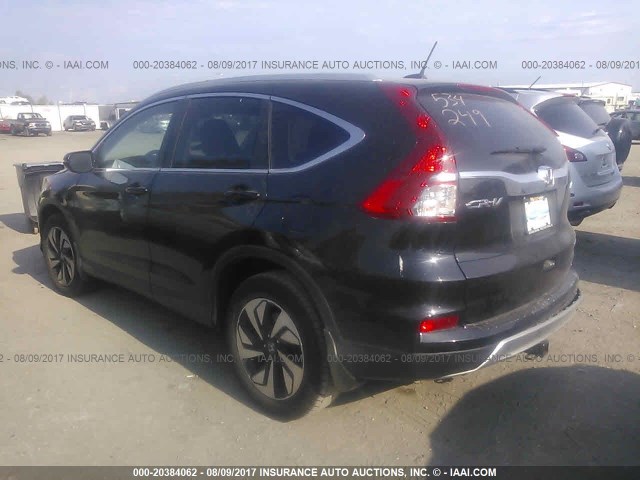 5J6RM4H91GL027877 - 2016 HONDA CR-V TOURING BLACK photo 3