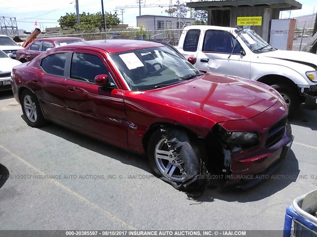 2B3KA53H56H221877 - 2006 DODGE CHARGER R/T RED photo 1