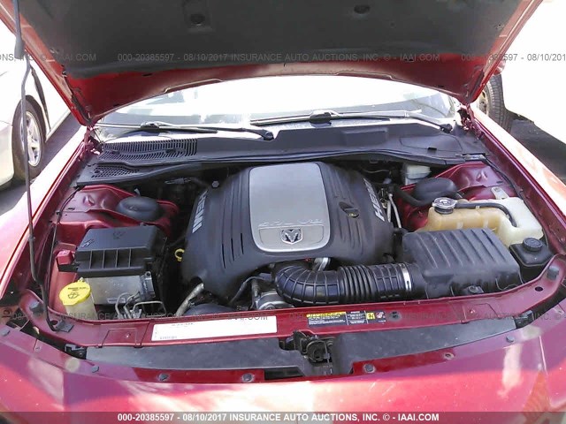 2B3KA53H56H221877 - 2006 DODGE CHARGER R/T RED photo 10