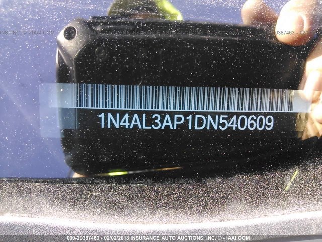 1N4AL3AP1DN540609 - 2013 NISSAN ALTIMA 2.5/S/SV/SL GRAY photo 9