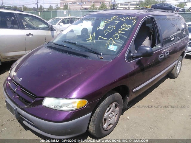 2B4GP24R2YR564262 - 2000 DODGE GRAND CARAVAN  MAROON photo 2