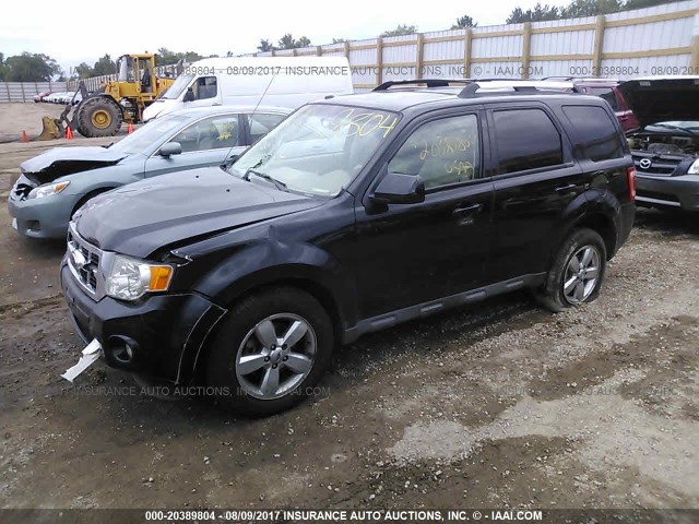 1FMCU94G49KC30859 - 2009 FORD ESCAPE LIMITED BLACK photo 2