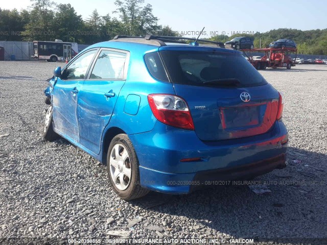 2T1KU40E19C150699 - 2009 TOYOTA COROLLA MATRIX  BLUE photo 3