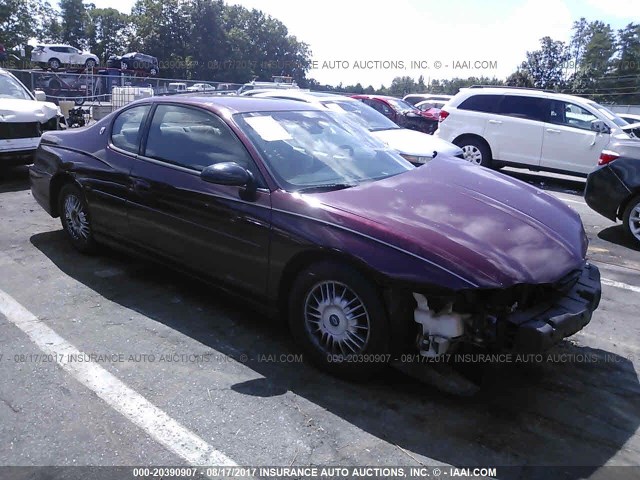 2G1WW12E319367367 - 2001 CHEVROLET MONTE CARLO LS 勃艮第红 照片 1