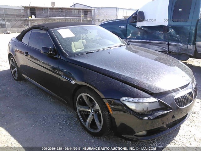 WBAEB53598CX63727 - 2008 BMW 650 I BLACK photo 1