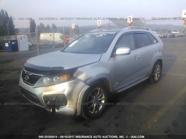 5XYKWDA23CG295138 - 2012 KIA SORENTO SX SILVER photo 2