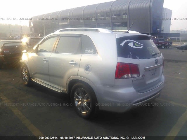 5XYKWDA23CG295138 - 2012 KIA SORENTO SX SILVER photo 3