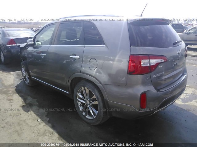 5XYKWDA73FG580342 - 2015 KIA SORENTO SX/SX LIMITED GRAY photo 3